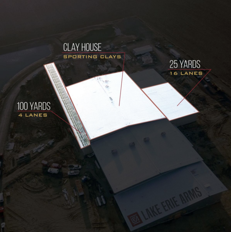 birds eye view of Lake Erie Arms Shooting Complex
